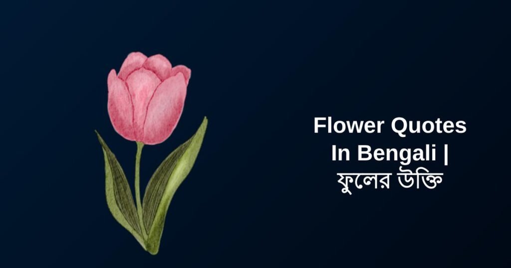 350+ Best Flower Quotes In Bengali | ফুলের উক্তি